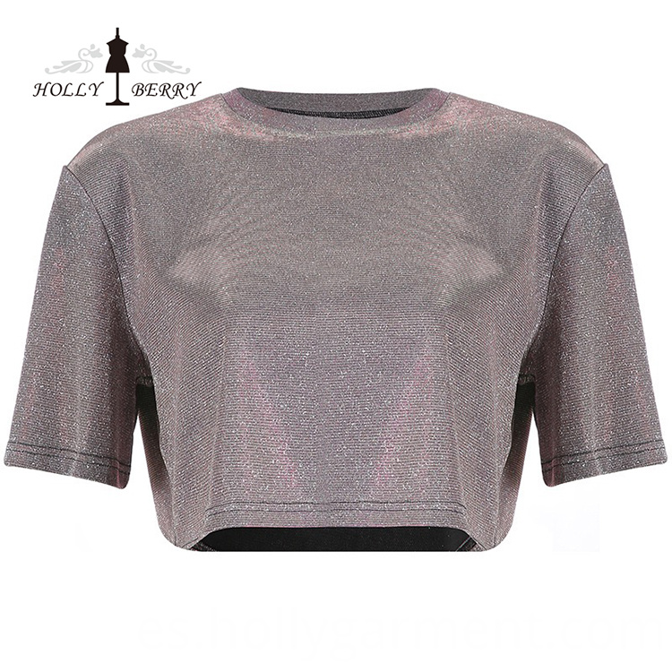 Blusa corta de moda europea y americana European and American Fashion Short Blouse